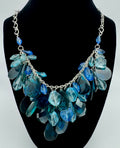 17" blue acrylic jewel necklace