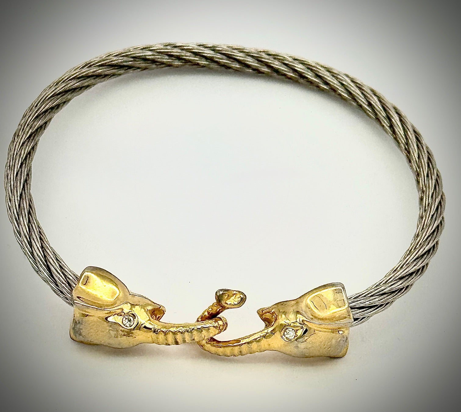 park lane elephants cable bracelet with swarovski crystals