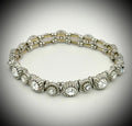 gemini smycken bracelet silver tone with crystals