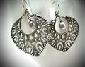 Silpada sterling silver gray pearl filigree earrings w1813